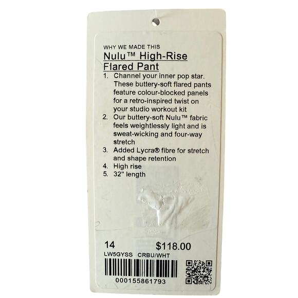 Lululemon Nulu Flared Pant | Crater Blue | Sz 14 | NWT - Picture 5 of 8